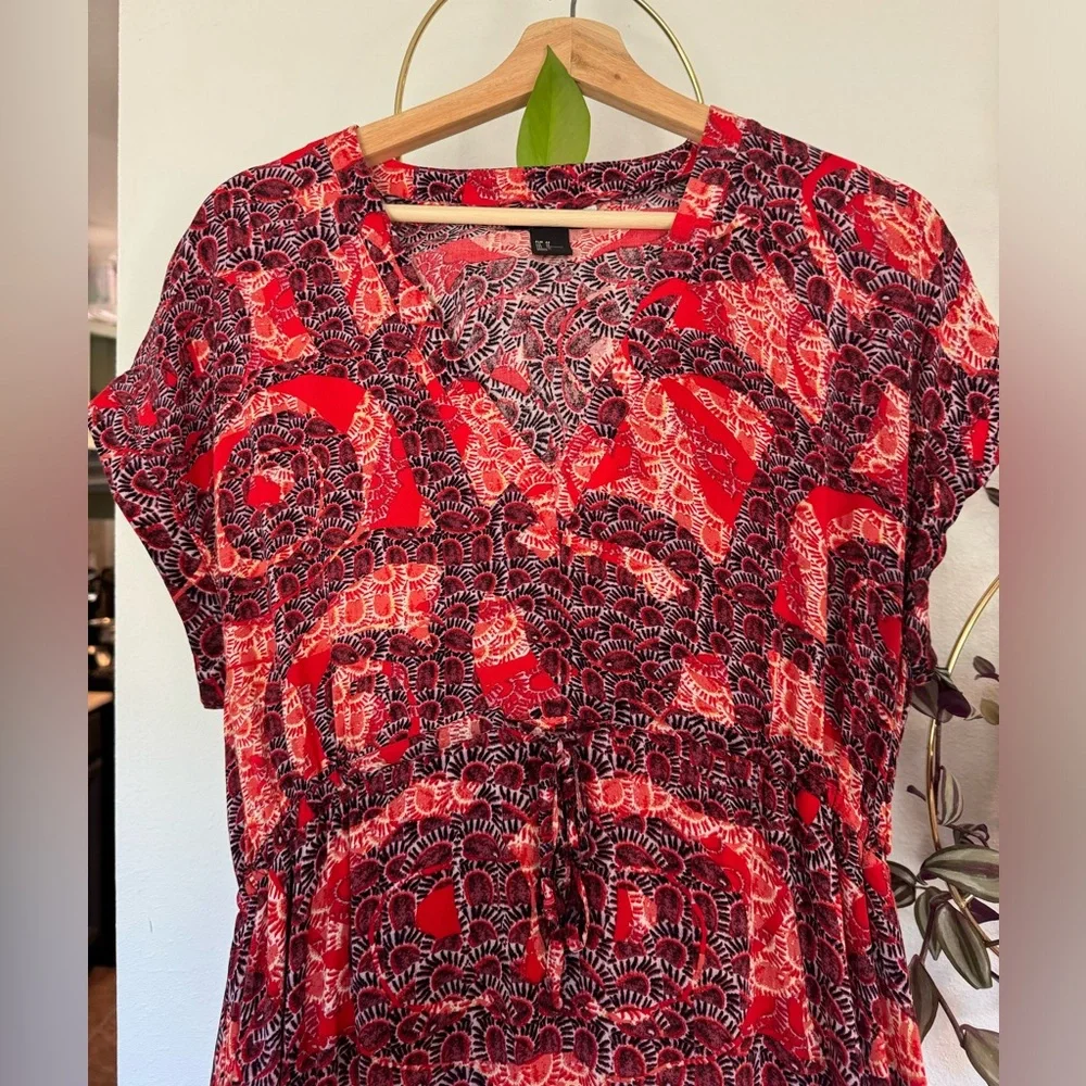 H&M Burgundy Maxi Dress size 14 - Picture 3 of 6